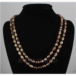 451.35CTW 46" BROWN LONGSTRAND FRESHWATER PEARL NECKLAC