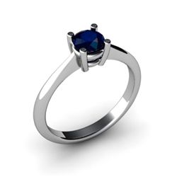 Sapphire 0.65ctw Ring 14kt White Gold