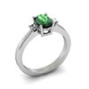 Image 1 : Emerald 0.85 ctw Diamond Ring 14kt White Gold