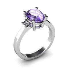 Tanzanite 2.50 ctwDiamond Ring 14kt White Gold