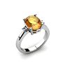 Image 1 : Citrine 2.40 ctw Diamond Ring 14kt White Gold