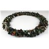 Image 2 : 771.5CTW 18" TOURMALINE CHIPPED STONE NECKLACE METAL LO