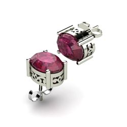 Ruby 2.12ctw Earring 14kt White Gold