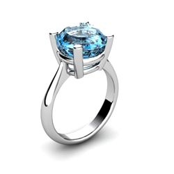 Topaz 5.75ctw Ring 14kt White Gold