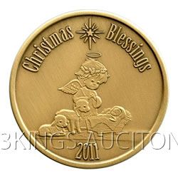 Christmas 2011 Bronze Round X-4 Christmas Blessing (wit