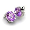 Image 1 : Amethyst 4.80ctw Earring 14kt White Gold