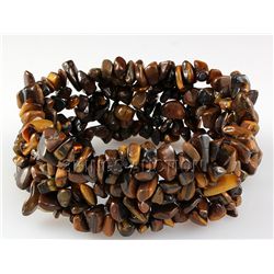 275.31CTW 8" TIGER EYE CHIPPED STONE BRACELET PHILIPPIN