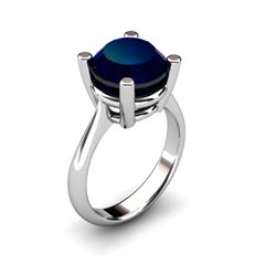 Sapphire 4.50ctw Ring 14kt White Gold