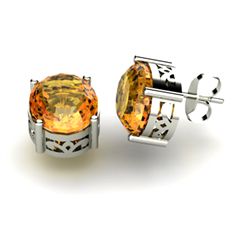 Citrine 4.80ctw Earring 14kt White Gold