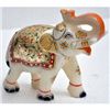 Image 1 : Marble UpTrunk Elephant w/ Gold Plated Design 5in.x6in.