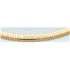 Image 1 : LIGHT OMEGA NECKLACE 8mm 18in. 37.2 grs 14kt Y Gold