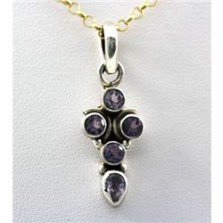 17.ctw Amethyst Silver Pendant