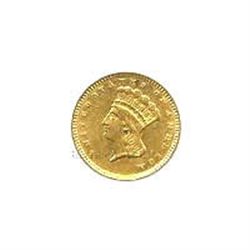 $1 Liberty Gold type 3 Extra Fine to AU Early Gold Bull