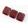 Image 1 : 134.37ctw RubyEmeraldCut LooseGemstone lot of 3