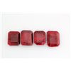 Image 1 : 165.82ctw RubyEmeraldCut LooseGemstone lot of 4