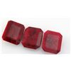 Image 1 : 152.86ctw RubyEmeraldCut LooseGemstone lot of 3