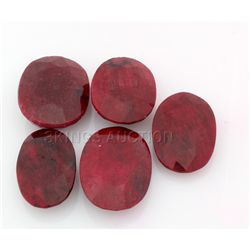 231.00ctw Ruby Oval Cut Loose Gemstone lot of 5