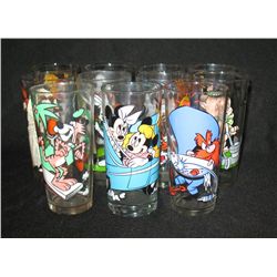 Set of Ten 1976 Walt Disney Glasses + One