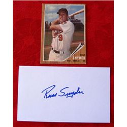 1962 Topps #64 Russ Snyder BB Card + Autograph