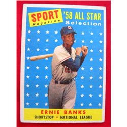 1958 Topps #482 Ernie Banks All-Star BB Card