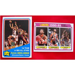 1972 & 1981 Topps Kareem Abdul-Jabbar NBA Cards