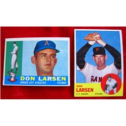1960 & 1963 Topps Don Larsen Baseball Cards