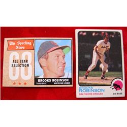 1968 & 1973 Topps Brooks Robinson BB Cards