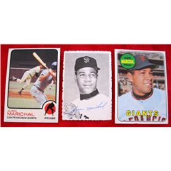 Lot of 3 - 1960/70's Topps Juan Marichal BB Cards