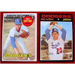1969 & 1971 Topps Don Sutton Baseball Cards