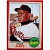 Image 1 : 1968 Topps #50 Willie Mays Baseball Card