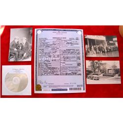 Al Capone Death Certificate + Photo's + FBI Files