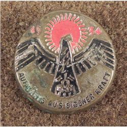 ORIGINAL 1934 NAZI WORKER'S UNION BUTTON