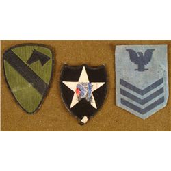 3 U.S. PATCHES 1ST CAVALRY CHIEF PETTY OFFICER NAVY
