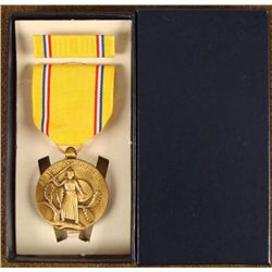 ORIGINAL PRE-WWII AMERICAN DEFENSE MEDAL & RIBBON BOX