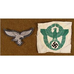 NAZI POLICE UNIFORM EAGLE PATCH  LUFTWAFFE BREAST EAGLE