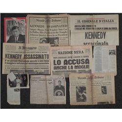 9 VARIOUS JFK/JACK KENNEDY ASSASSINATION ARTICLES