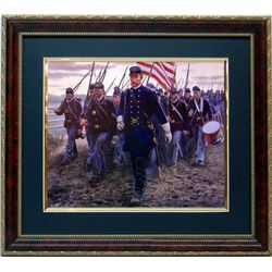 Mort Kustler Civil War Print Frmd Gettysburg 20th Maine