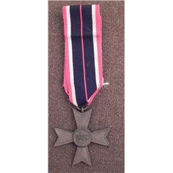 WWII NAZI WAR MERIT CROSS WITH FULL RIBBON ORIG/MALTESE