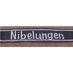 NAZI SS OFFICER'S CUFF TITLE "NIBELUNGEN" 38TH SS DIV