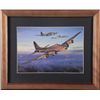 Image 1 : WWII FRAMED PRINT OF BOMBER & FIGHTER PLANES