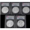 Image 1 : Set 5 25th Aniversary Silver Eagle Liberty MS69 DCAM PR