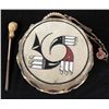 Image 1 : Haitian Authentic Tribal Handle Drum Hand Painted