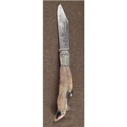 PRE-WWII IGNAZ ROSLER'S SOHNE DEER HOOF HUNTING KNIFE