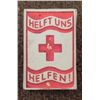 Image 1 : NAZI ERA RED CROSS HELFT UNS HELFEN PINBACK BADGE