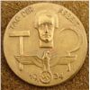 Image 1 : 1934 TAG DER ARBEIT-MEDAL -EAGLE & SWASTIKA  W/WORKER