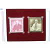 Image 2 : 22K Gold Replica Stamp W/Postal Stamp Issued 1958; Noah Webster-Great Americans