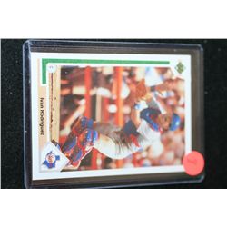 1991 MLB Ivan Rodriguez Texas Rangers Baseball Trading Card
