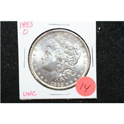 1883-O Silver Morgan $1; UNC