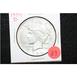 1934-D Peace $1