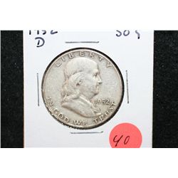 1952-D Ben Franklin Half Dollar